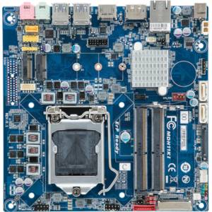 iTXL-H110C Thin Mini-ITX motherboard with 7/6th Generation Intel Core CPU, DDR4 RAM, HDMi, DP, LVDS, 1xGbit LAN, 1xCOM, 9xUSB, 2xSATA, 2xM.2, Audio, 12..19V DC-In
