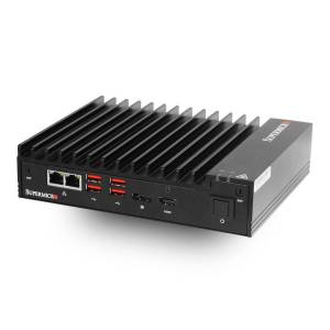 SYS-E100-9W-E Embedded Server, Single Socket FCBGA-1528,,Intel Core i5-8365UE 1.6GHz, Up to 64GB DDR4 SODIMM non-ECC, DP, HDMI, 2xGbE LAN, 4x USB, 4xCOM, DIO, M.2: M-Key 2242/2280, E-Key 2230, B-Key 2242/2280, 12V DC-In