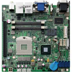 NEX-607 Mini-ITX Intel, chipset Intel QM67, up to 8GB DDR3 SO-DIMM, VGA, LVDS, HDMI, DVI-D, 2xGb LAN, 4xSATA2, 4xRS-232, 1xRS-232/422/485, 10xUSB 2.0, mPCIe, PCIe x16, full size 1xSim Card slot, Audio (In/Out/Mic), ATX