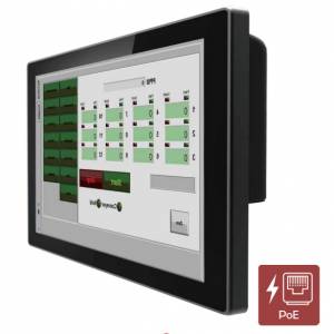 R12L100-PCM2-PoE 12.1&quot; Projective Capacitive Multi-Touch monitor, 1024x768, 250 cd/m2, VGA+HDMI, PoE input, IP65 Front