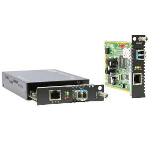 FRM220-1000MS Managed Web Smart OAM Gigabit Ethernet Media Converter 10/100/1000Base-T to 100/1000Base-X SFP, 12VDC Input Power, 0..50C Operating Temperature