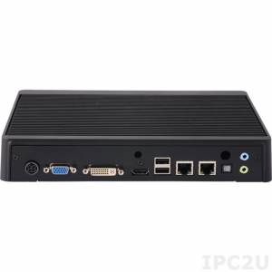 NDiS-166F Network Digital Signage Player, Fan version, Support Intel Core-3/i5/i7 PGA988 Sockel up to 35W TDPCPUs, up to 16GB DDR3, DVI-D, VGA, HDMI, Audio, 2x Gbit LAN, 2xCOM, 4xUSB, 2xMini-PCIe, 2.5&quot; HDD Bay, External Power Adapter 80W
