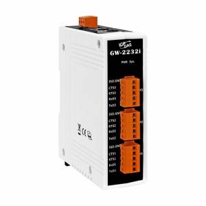 GW-2232i Modbus/TCP to RTU/ASCII Gateway with 2-port Ethernet Switch and 3 Isolated RS-232 Ports