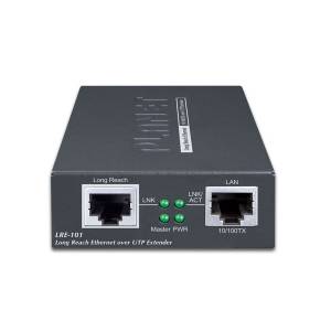 LRE-101 UTP Long Reach Ethernet Extender with 1X10/100BASE-TX RJ45 Copper port, 5V DC-In, 0..50C Operating Temperature