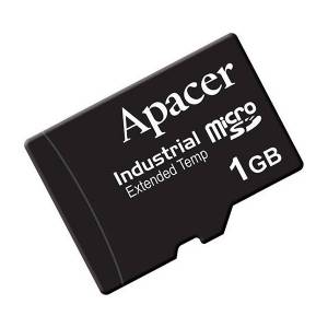 AP-MSD01GIE-AAT APACER Industrial Micro Secure Digital, R1, 1GB, SLC, operating temperature -40..85 C