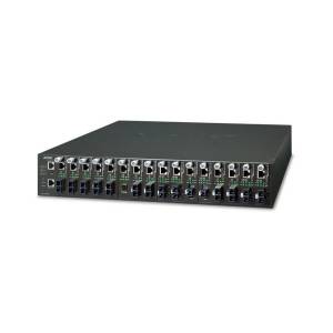 MC-1610MR Managed Media Converter Chassis with Redundant Power Supply System 16 - Slot, 100..240V AC, 0..50C Operating Temperature