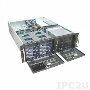 GHI-A31 19&quot; Rackmount 3U Chassis, EATX, 2x5.25&quot;/1x3.5&quot; FDD/8x3.5&quot; Hot Swap Trays, without P/S