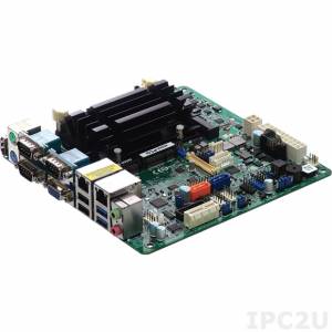 NEX-617 Mini-ITX CPU Card, Intel Celeron J1900 2GHz, 2xDDR3 SO-DIMM, VGA, HDMI, 2xGbE, 2xSATA, mSATA, 5xCOM, 10xUSB, 1xMini-PCIe, PCIe, Power input 9-19V DC