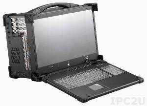 ARP640-P17WD Aluminium Industrial Portable Workstation 17.3&quot; 1920x1080 TFT LCD with DVI Interface, for Micro-ATX 4 Expansion Slots, 2 x 5.25&quot;, 1 x 3.5&quot;, 1xSlim DVD Bay, Audio 3W, 600W ATX PSU