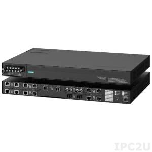 Ruggedcom-RSG2100P Industrial Managed Ethernet Switch with 8x 10/100BASE-TX, 2x 10/100/1000BASE-TX and 4x 10/100BASE-TX PoE ports, Layer 2, 24VDC Input Power, -40..85C Operating Temperature
