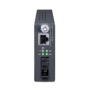 GST-806A15 Smart Gigabit Media Converter with 1x10/100/1000BASE-T Ports, 1x1000BASE-BX Single mode, WDM Simplex SC, 20km, 5V DC-In, Operating temperature 0..+50C
