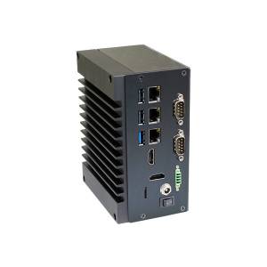 ADX643-E00H-M Embedded DIN-Rail System, Intel Elkhart Lake Atom/Celeron CPU, Up to 32GB DDR4 SODIMM RAM, 2xHDMI, 3x2.5GbE LAN, 2xRS232/422/485, 1xUSB 3.0, 2xUSB 2.0, 2xM.2 Key-B, 1xNano-SIM, Hailo-8 Accelerator, 9-24VDC-in, 0..60C or -20..60C