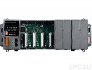 iP-8841-MTCP PC-compatible 80MHz Industrial Controller, 512kb Flash, 768kb SRAM, 2xLAN, 2xRS232, 1xRS485, 1xRS232/485, 7-Segment Display, Mini OS7, 8 Expansion Slots, Modbus TCP