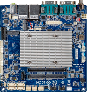 mITX-6412A Mini-ITX Motherboard, Intel Celeron J6412 2.6GHz CPU, Up to 32GB DDR4 RAM, HDMI, eDP, VGA, LVDS, 2xGbE LAN, 6xCOM, 2xUSB 3.2, 6xUSB 2.0, 5xSATA, 1xM.2 2280, 1xM.2 2230, 1xPCIe x1, 1x8-bit GPIO, Audio, TPM 2.0, 12-24VDC-in Jack, 0..60