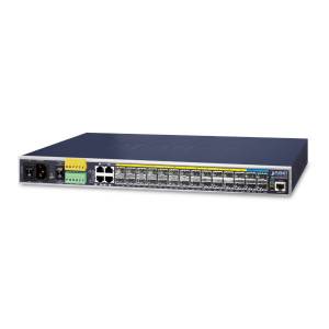 IGS-6325-20S4C4X Industrial Rackmount L3 Managed Ethernet Switch with 24x1000 SFP, 4x1000Base T, 4x10G SFP+, 2xDI/DO, Modbus TCP, Cybersecurity features, Redundant 100-240VAC/36-60VDC In, -40..75C Operating Temperature