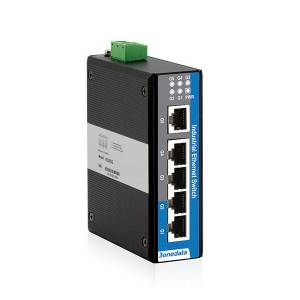 IES205G Industrial DIN-Rail Unmanaged Ethernet Switch with 5x1000 Base TX, 12-48 VDC, -40..75C Operating Temperature