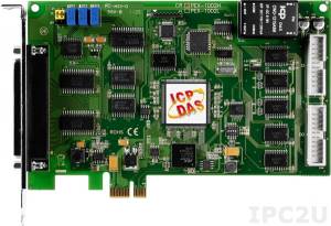 PEX-1002H Multifunction PCI Express Adapter, 32SE/16D ADC, 16DI, 16DO, Timer, Cable Socket CA-4002x1