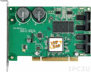 PCI-M512U PCI Memory Board, 512 KB SRAM, 12DI & 16DO