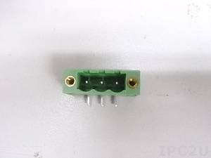 33001-000747-RS CONN MALE;TERMINAL BLOCK 1*3;DIP;3PIN;90;P=5.08MM;GREEN;DINKLE;2EHDRM-03P;SCREW HOLE;PA66;RoHS