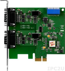 VEX-142i 2xRS-422/485 115.2Kbps PCI Express Board with isolation