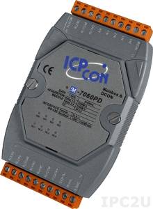 M-7060PD Isolated Digital I/O Module w/LED Display, Modbus, EMS Protection
