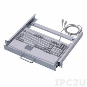 MK-KTP5AW-RS 19&quot; Height Rackmount Keyboard/TouchPad Drawer includes English Keyboard, 105 Keys, White Color