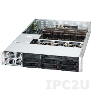 iROBO-SR226-R 2U Rackmount Server, 4x Intel Xeon CPU LGA2011, max. 1TBGB DDR3 ECC Reg. RAM, max. 6x 3.5&quot; SAS/SATA HDD Hotswap,KVM over LAN, IPMI, SAS RAID on board, 1400W redundant PSU
