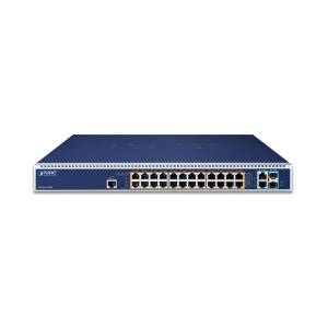 GS-6322-24P4X Managed Switch with Dual Modular Power Supply Slots 24x10/100/1000Base-T PoE Ports, 2x10GBASE-T Ports, 2x10G SFP+ Ports, Layer 3, 100..240V AC, 0..+50C Operating Temperature