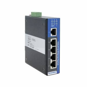 IES215 Industrial Ethernet Switch with 5 10/100Base-T Ports, 12-48V DC, Operating Temperature -40...+75C