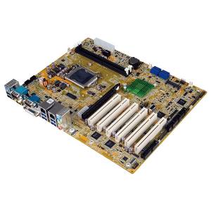 IMBA-H110 ATX motherboard supports, H110, LGA 1151 6th generation Intel Core i7/i5/i3, Pentium and Celeron CPU (Skylake), 2x288-pin DDR4-2133, HDMI/DVI-I, 9xUSB, 6xCOM, 4xSATA III, 2xGbE LAN, LPT, PS/2, Audio, 1xPCIe x16, 6xPCI, 1xMini PCIe