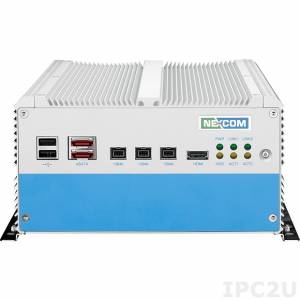 NISE-3500M2E Fanless Embedded Server, Support Intel Core i7/i5, Up to 4GB DDR3 RAM, w/VGA, DVI-I, HDMI, 3x IEEE1394b, 2x Gb LAN, 6x USB, 2x eSATA, Audio, DB44(4xCOM), 1xPCIe x1/1xPCI slot(max 169mm w/2.5&quot;HDD),PS/2, 4xDIO, 9..30V DC-In, Without Power Adapter
