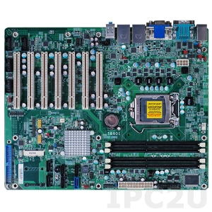 SB601-C ATX Mainboard with Socket LGA1155 Intel Core i3/i5/i7, Intel B65 Chipset, up to 32GB DDR3 RAM, VGA, DVI-I, 2xGbit LAN, 10xUSB, 6xCOM, 4xDI/4xDO, 1xSATA3, 5xSATA2, Audio, Mini-PCIe, 7xPCI Slots