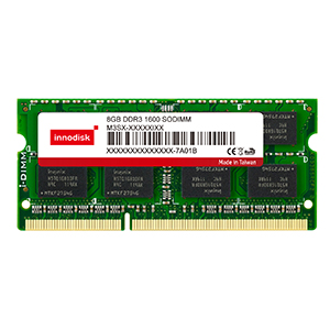 M3S0-8GMSDDN9 8GB DDR3L SODIMM 1333MHz Industrial Innodisk Memory Non-ECC 512Mx8, IC Micron, Wide Temperature -40..+85C