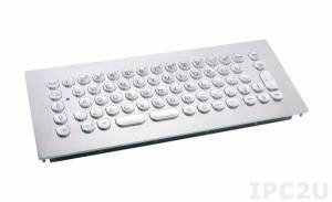 TKV-068-MODUL-PS/2 Embedded Vandal Proof IP65 Keyboard, front panel of stainless steel, 68 Keys, TouchPad, PS/2 Interface