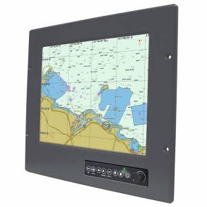 R12L600-MRM2HB 12.1&quot; High Brightness TFT LCD Marine Bridge System Display, IP65 Front Panel, 1024x768, 1000 cd/m2, VGA, DVI, Video input, isolated 9..36V DC-In, without DNV certificate