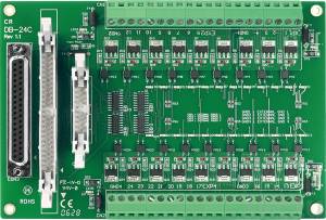 DB-24C/D Isolated 24 Channels Open Collector Daughter Board, Opto-22 Compatible