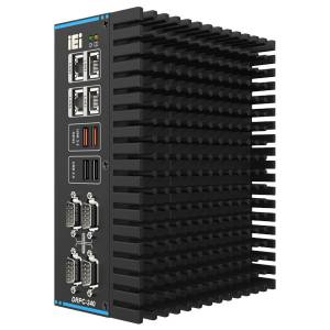 DRPC-240-TGL-U-i5CS DIN-Rail PC Fanless Embedded PC, Intel Quad Core i5-1145G7E 1.5GHz-4.1GHz, 8GB DDR4 SO-DIMM (max. up to 64GB), 2.5&quot; SSD Bay, M.2 3042/52/80, M-2 2230 (PCIe x1/USB2.0), HDMI/DP++, 4xUSB, 4x 2.5GbE LAN, 4x COM, 12xDIO, 12..+28V DC-In