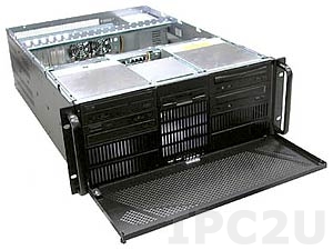 GHI-440 19&quot; Rackmount 4U Chassis, EATX, 8x5.25&quot;/1x3.5&quot; FDD/4x3.5&quot; HDD Drive Bays, without P/S