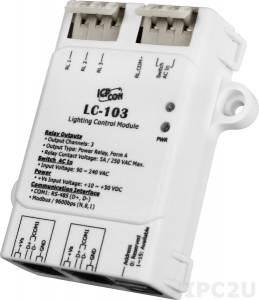 LC-103 1-channel AC Digital Input and 3-channel Relay Output Lighting Control Module