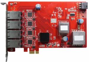 ESPL-G4P1-W1 Interface cards PCIe to four isolated PoE/PoE+ Module, Wide Temperature -40..+85 C