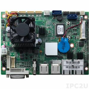 EBC-354 3.5&quot; Low power Embedded Board with Intel Atom D2550 1.86GHz CPU and NM10 Express Chipset, DDR3, VGA/DVI-D/24-bit LVDS, 2xGbE LAN, 2xSATA, 3xRS-232,1xRS-232/422/485, 6xUSB, DIO, Audio, 2xMini PCIe Expansion Slots, +12V DC-in, w/o Cable kit