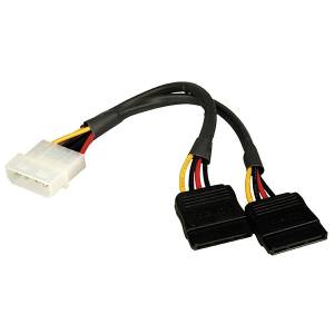 32102-000100-200-RS SATA power wire cable for 2 devices, 15cm, 15pin 180°