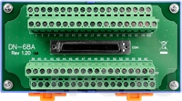 DN-68A DIN-Rail Mountable I/O Connector Block with 68-pin SCSI II Female Connector (RoHS)