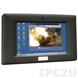 IOVU-751R-CE5/-R10 7&quot; WVGA LCD Fanless Touch Panel Computer with Alchemy Au1250 500MHz CPU, 256MB SDRAM, 2xLAN, PoE, 2xUSB, Audio, WinCE 5.0
