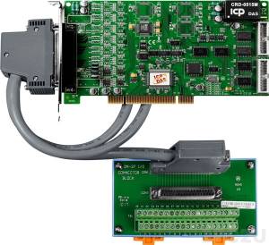 PIO-DA4U/S Universal PCI 4 DAC, 16DI, 16DO Board, Cable Socket CA-4002x1, DN-37
