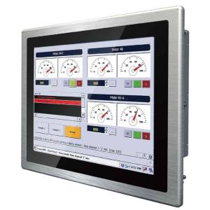 R15L600-PPC3 Industrial Monitor 15&quot; LCD, 1024x768, 250 nits, projected capacitive touch, VGA, HDMI, power adapter AC DC 100-240V, IP65 front