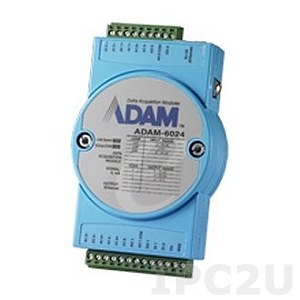 ADAM-6024-A1E 12-ch Isolated Universal Input/Output Modbus TCP Module