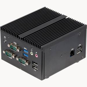 QBiX2-GLKA5005H-A1 Fanless Embedded PC, Intel Pentium J5005 1.5 GHz CPU, up to 8GB DDR4, 1xVGA, 1xHDMI, 1xGbit LAN, 4xUSB 3.0, 2xUSB 2.0, 5xCOM, 1x2.5&quot; HDD bay, 1x M.2, Audio