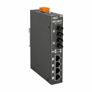 NSM-206PFT Multi-mode, ST Connector, 4-port 10/100 Mbps PoE(PSE) with 2 Fiber ports Switch (RoHS)