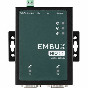 NIO-31 Modbus Gateway ARM 32-bit, 1x10/100Mbps, 2xCOM, 1xUSB, 9..40VDC, 0..60C